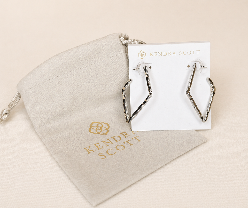 Earrings- Kendra Scott Silver Ryan Hoop Earrings