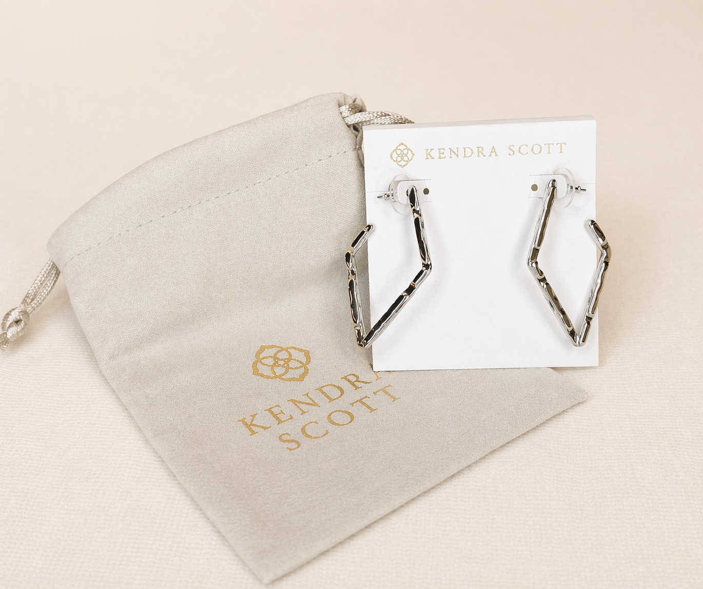 Earrings- Kendra Scott Silver Ryan Hoop Earrings