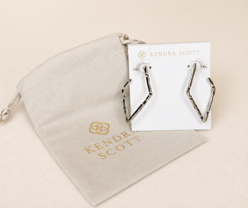 Earrings- Kendra Scott Silver Ryan Hoop Earrings