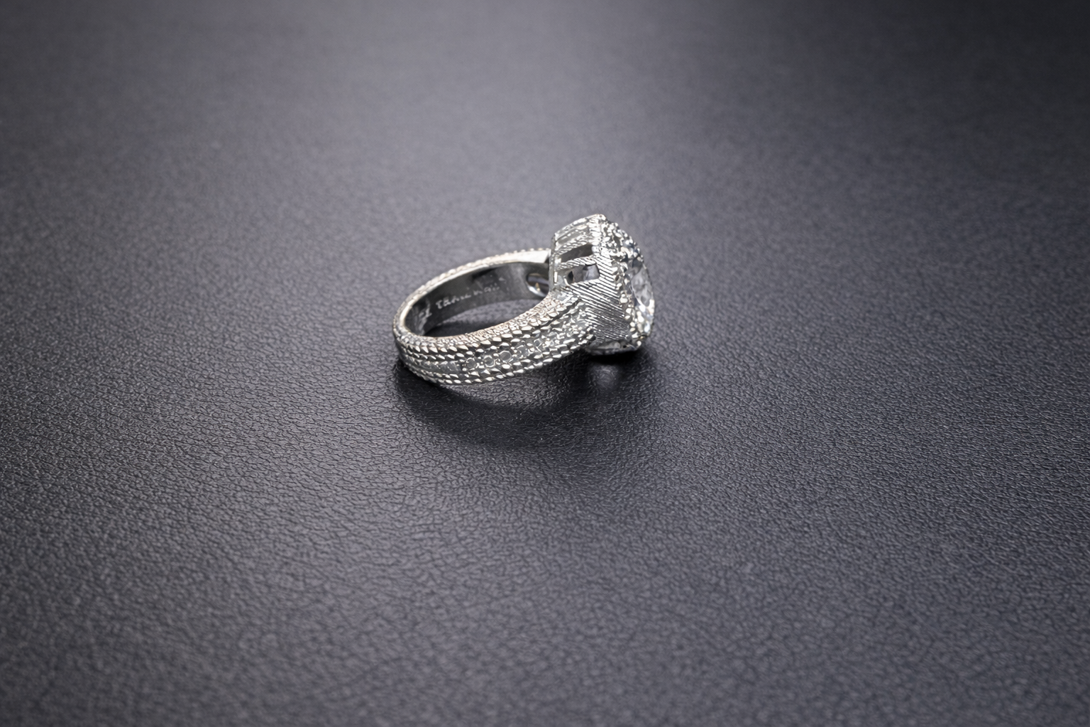 Ring- Judith Ripka ornate sterling silver ring size 5