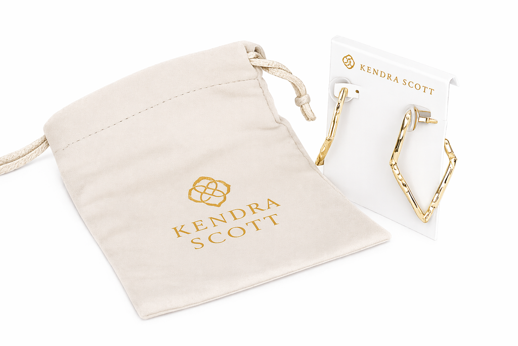 Earrings- Kendra Scott Ryan Hoops in Gold Toned