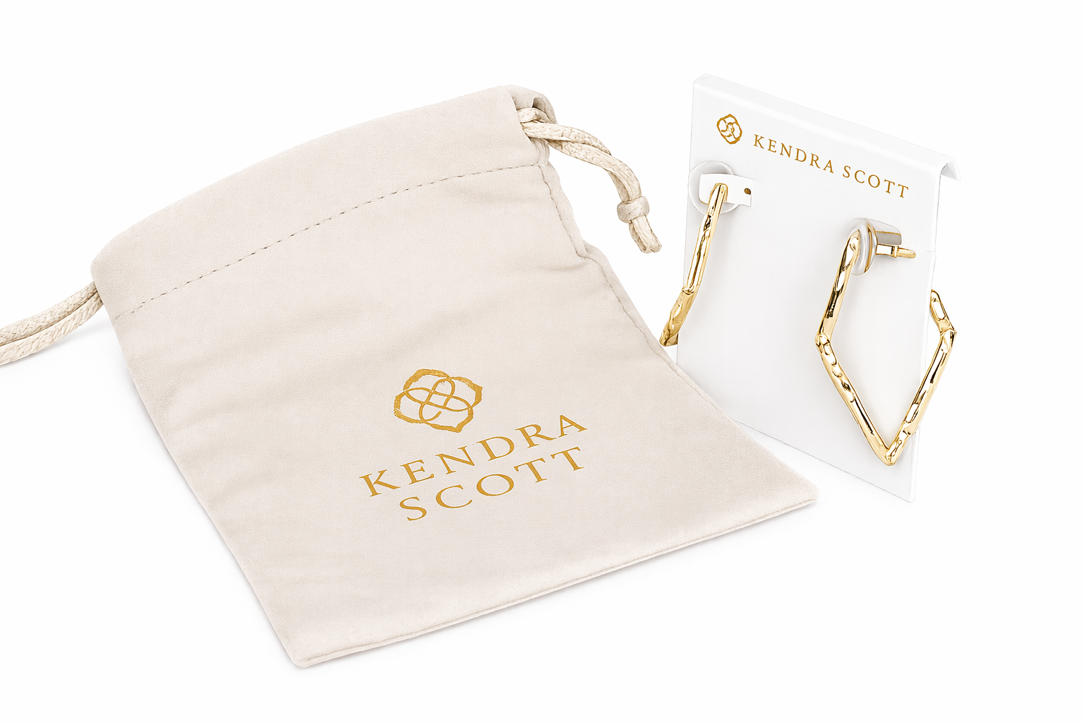 Earrings- Kendra Scott Ryan Hoops in Gold Toned