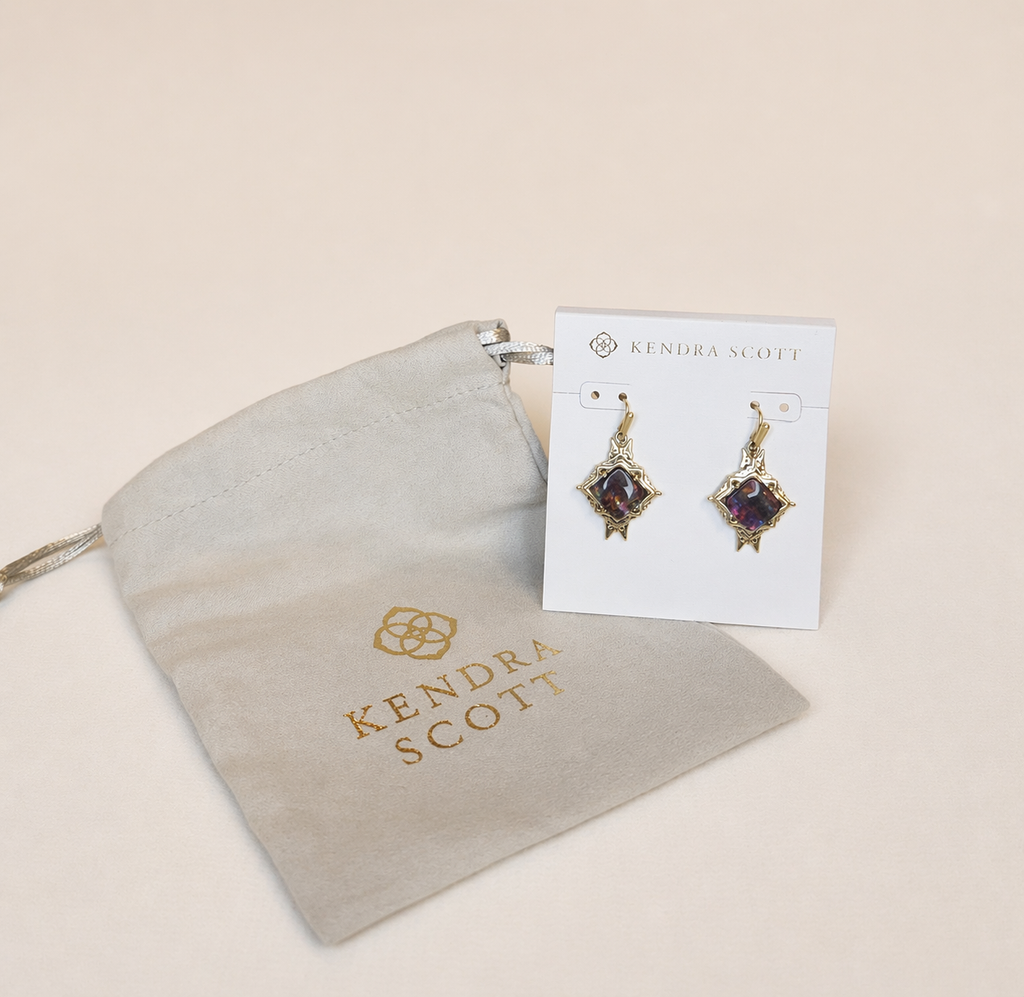 Earrings- Kendra Scott Mauve Abalone Earrings