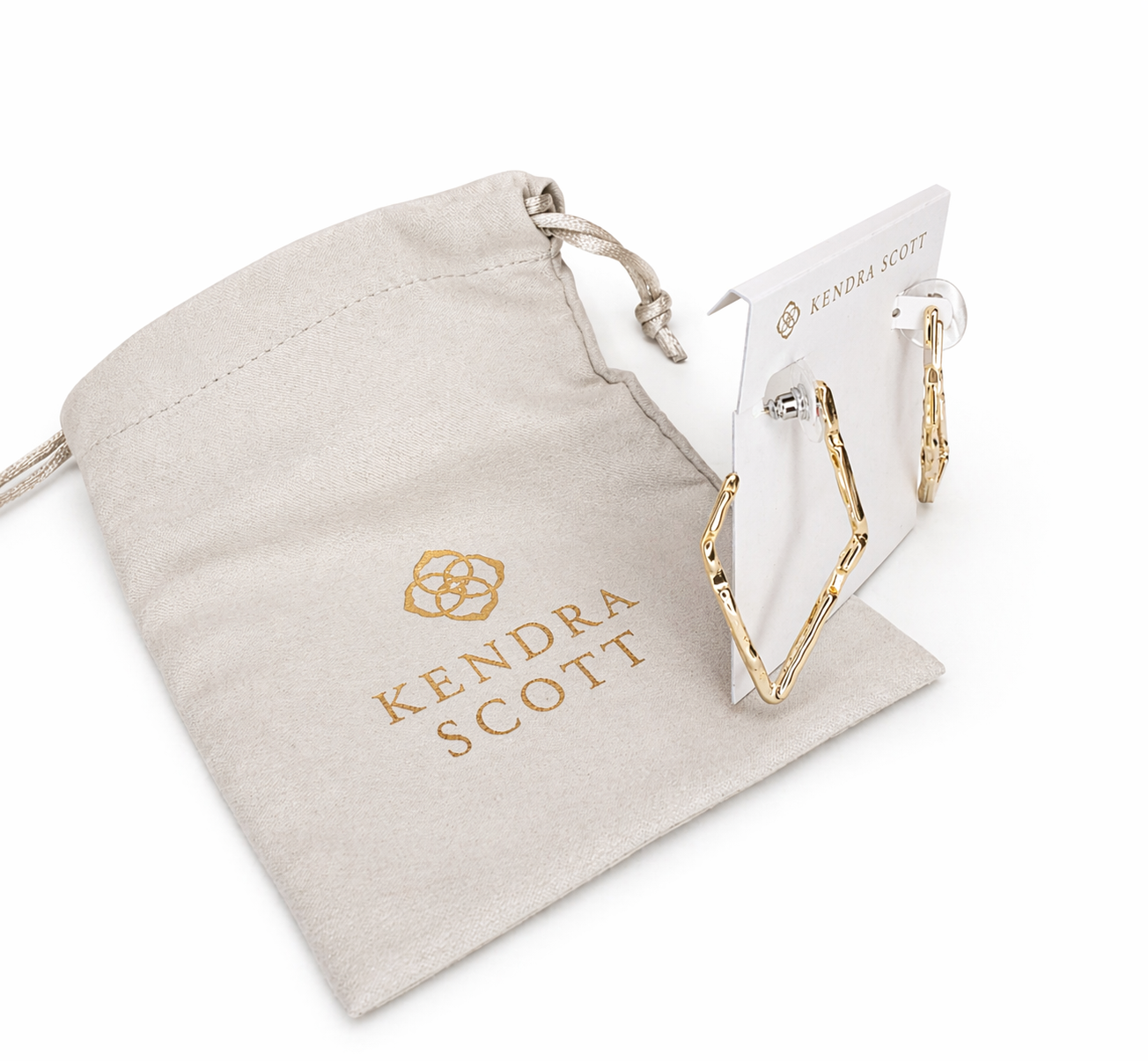 Earrings- Kendra Scott Ryan Hoops in Gold Toned
