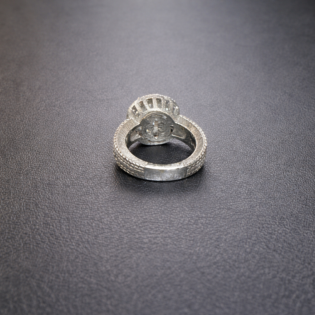 Ring- Judith Ripka ornate sterling silver ring size 5