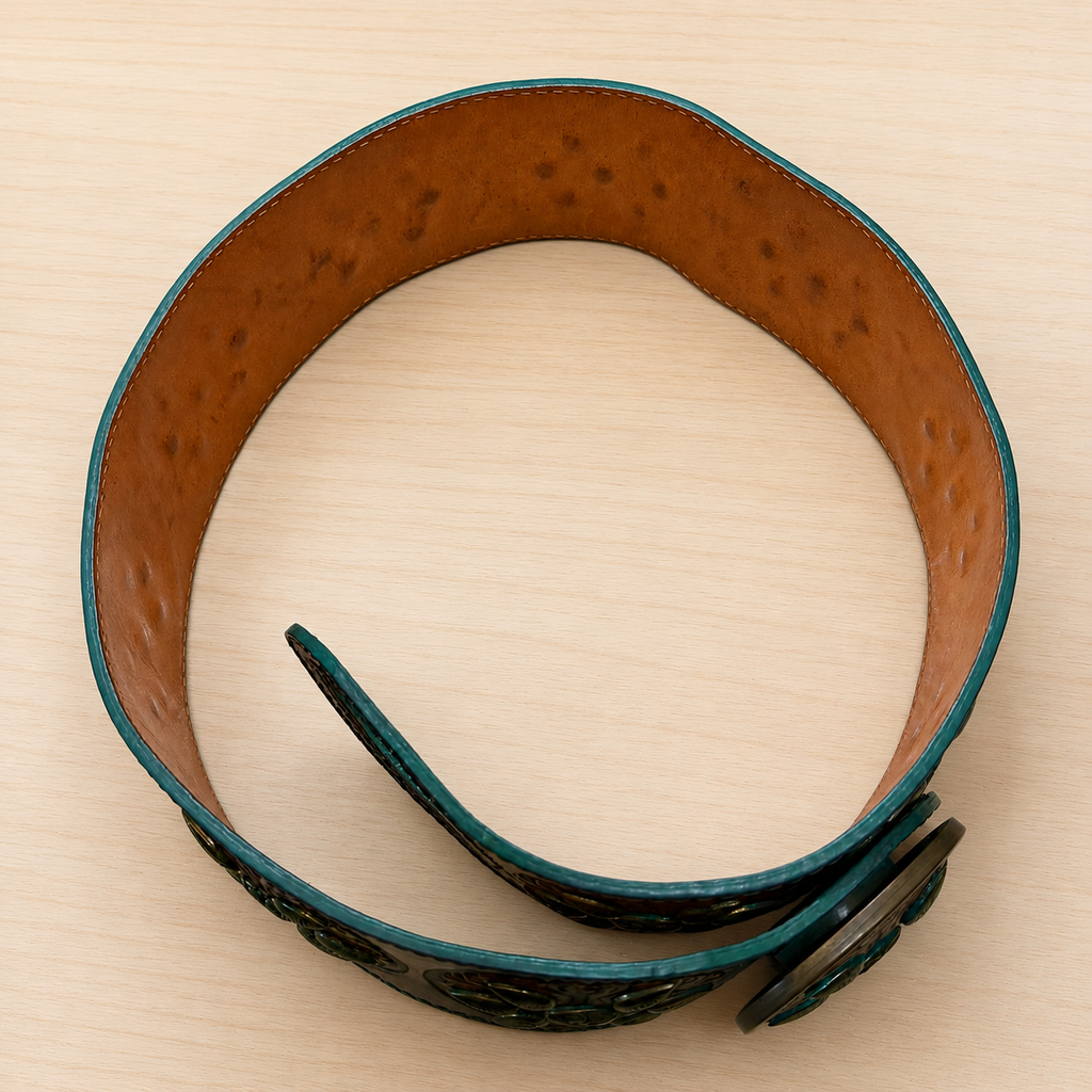 Belt- Les Copains Turquoise Leather Belt