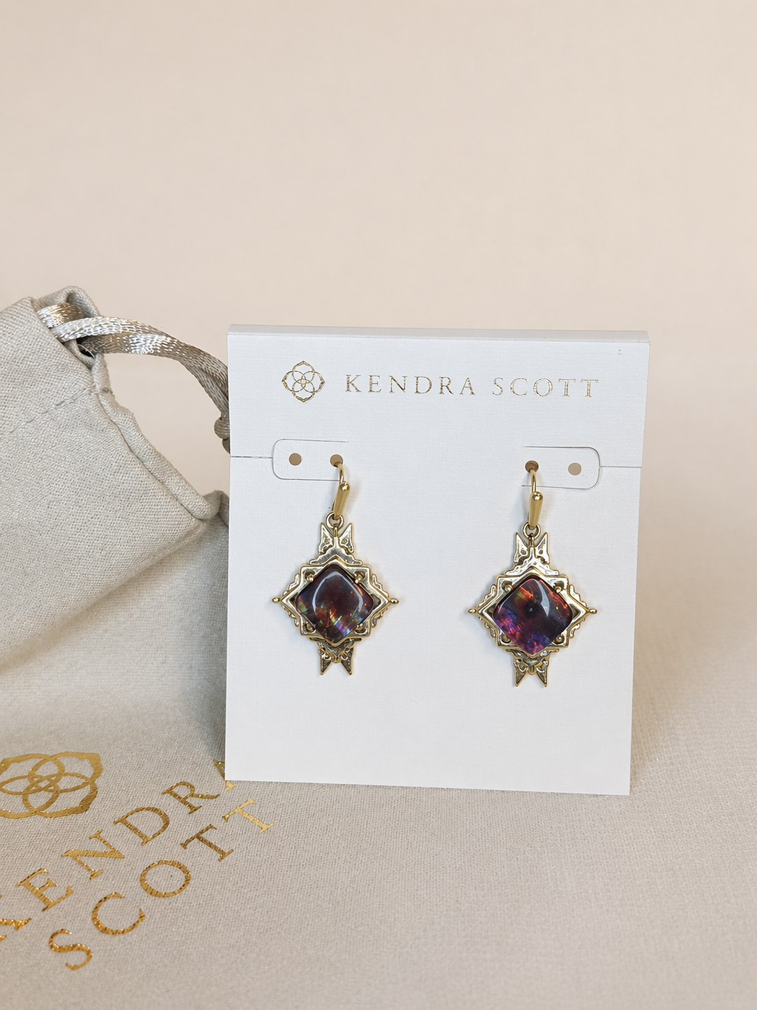Earrings- Kendra Scott Mauve Abalone Earrings