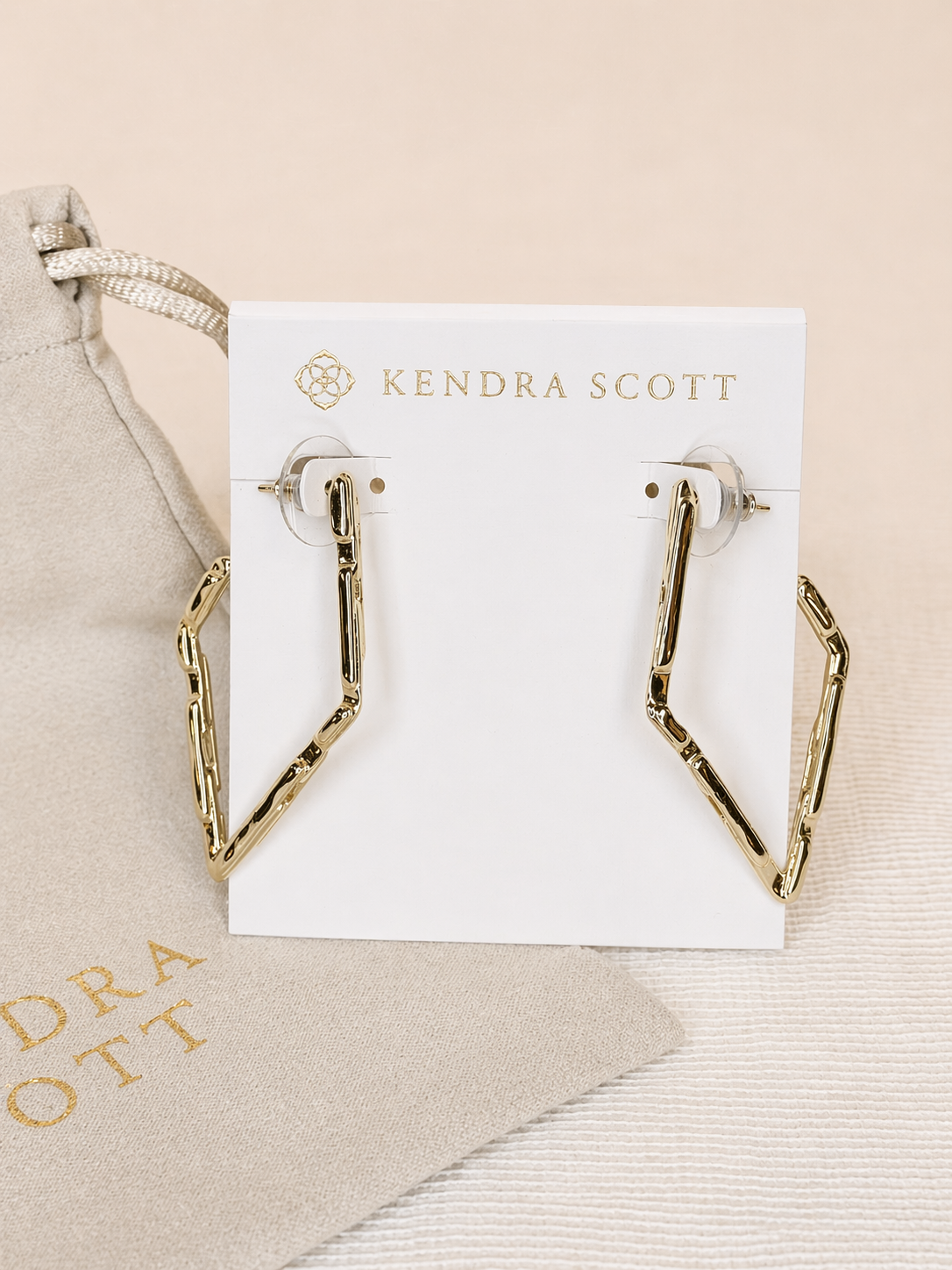 Earrings- Kendra Scott Ryan Hoops in Gold Toned