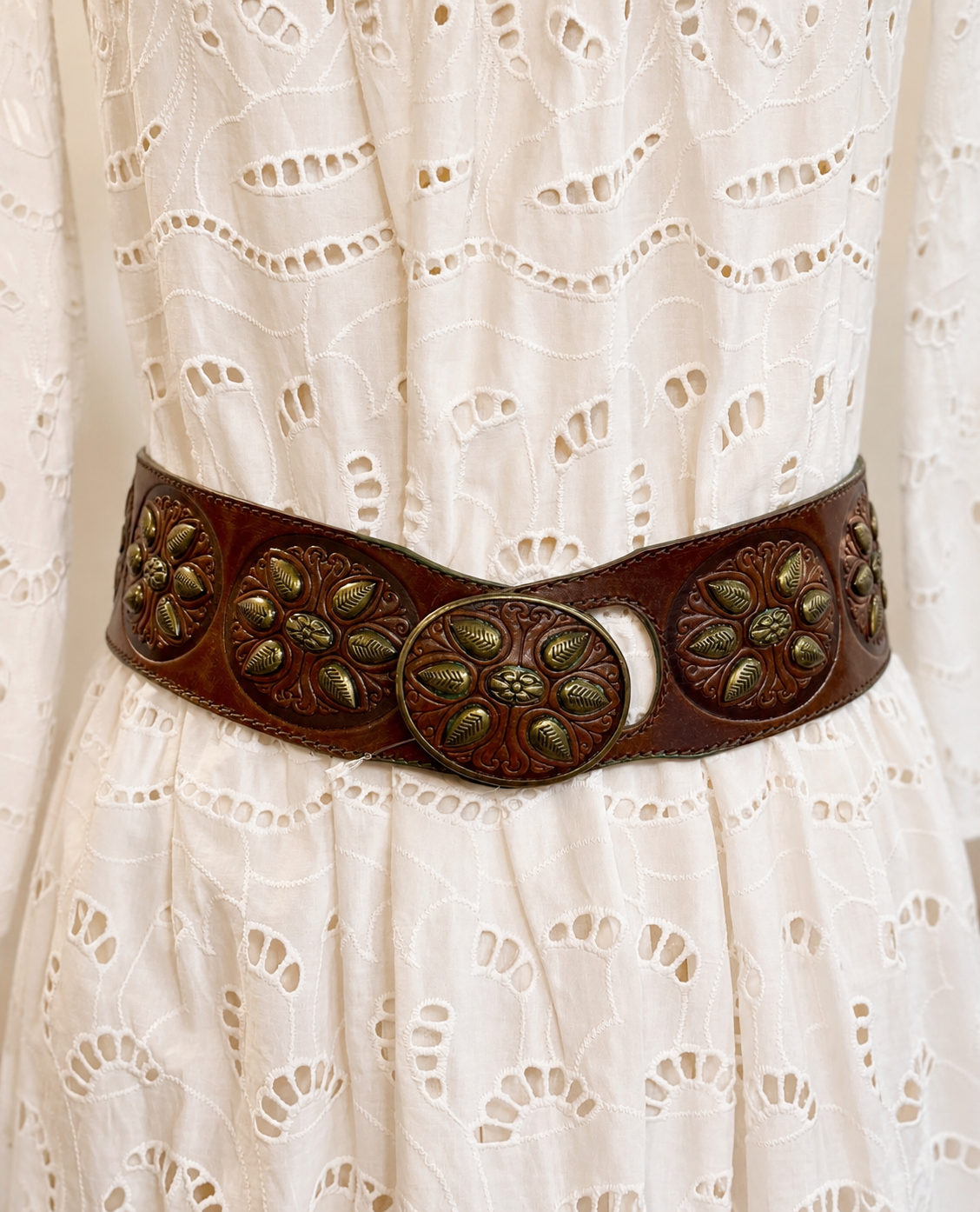 Belt- Les Copains Turquoise Leather Belt