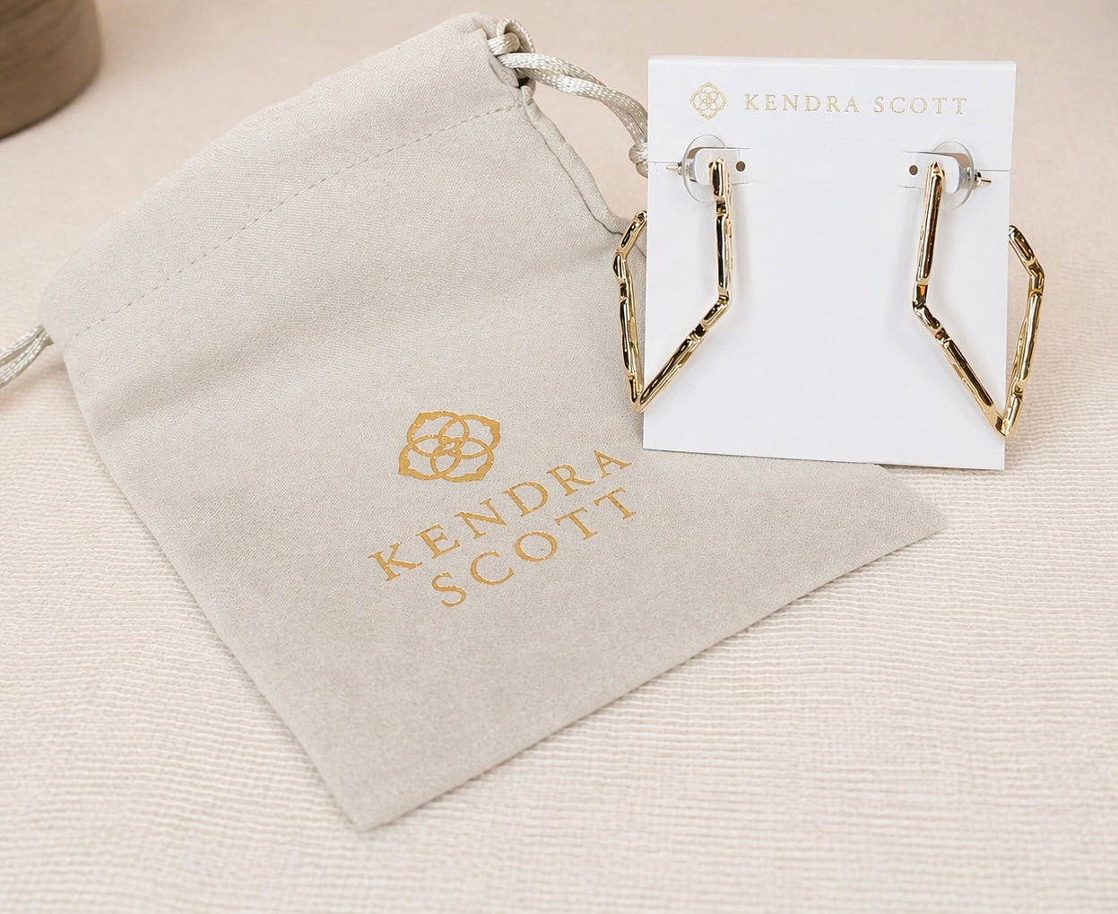 Earrings- Kendra Scott Ryan Hoops in Gold Toned
