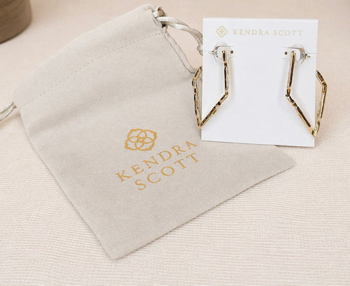 Earrings- Kendra Scott Ryan Hoops in Gold Toned