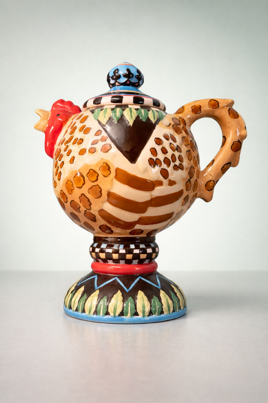 Teapot- Whimsy Rooster Teapot w/ lid